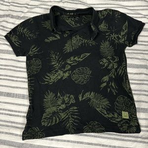 Nukutavake kids polo, black/green, sz 8